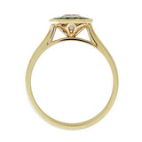 EMERALD CUT DIAMOND WITH EMERALD HALO - ALL RINGS