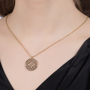 FILIGREE PENDANT LARGE IN YELLOW GOLD - NECKLACES