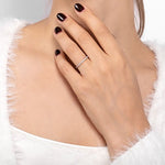 DELICATE DIAMOND WEDDING BAND WITH FULL ETERNITY IN WHITE GOLD -