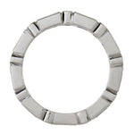 BAGUETTE & ROUND DIAMOND FULL ETERNITY BAND IN WHITE GOLD - ALL RINGS
