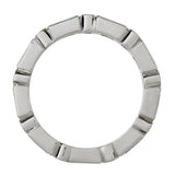 BAGUETTE & ROUND DIAMOND FULL ETERNITY BAND IN WHITE GOLD - ALL RINGS