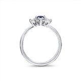 GLORIA SAPPHIRE AND DIAMOND ENGAGEMENT RING - ALL ENGAGEMENT RINGS
