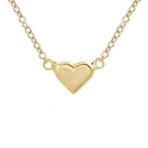 MINI HEART PENDANT IN YELLOW GOLD - NECKLACES