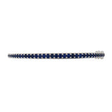 HINGED BLUE SAPPHIRE BRACELET IN WHITE GOLD - BRACELETS