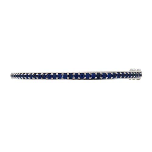 HINGED BLUE SAPPHIRE BRACELET IN WHITE GOLD - BRACELETS