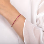 HINGED RUBY BRACELET IN YELLOW GOLD - BRACELETS