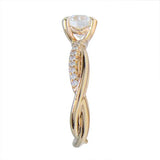 INFINITY TWIST DIAMOND ENGAGEMENT RING IN ROSE GOLD - ALL RINGS