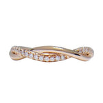 INFINITY TWIST DIAMOND WEDDING BAND IN ROSE GOLD - ALL RINGS