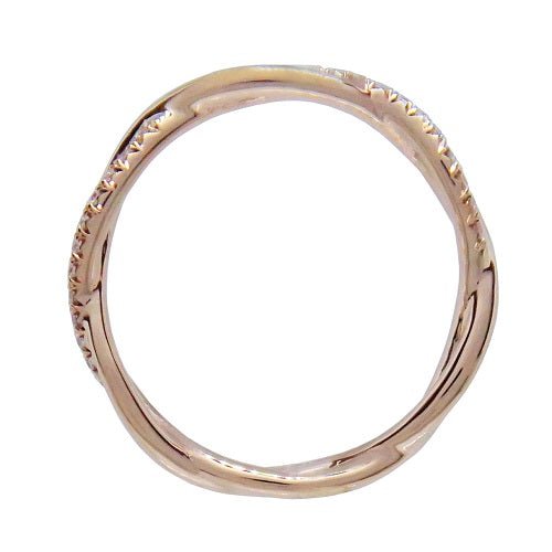 INFINITY TWIST DIAMOND WEDDING BAND IN ROSE GOLD - ALL RINGS