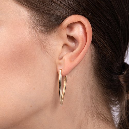 LARGE WARRIOR EARRINGS IN YELLOW GOLD - EARRINGS