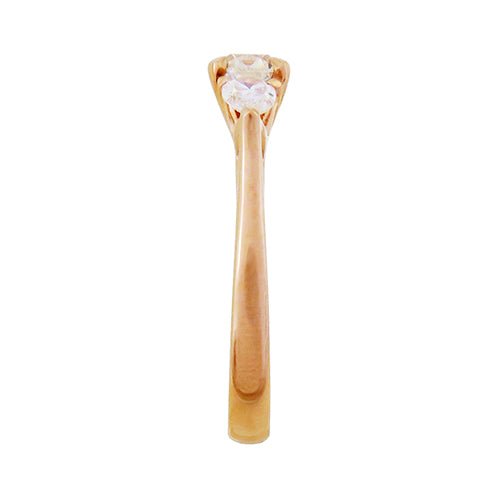 LAUREL 3-STONE DIAMOND RING IN ROSE GOLD - ANNIVERSARY & CELEBRATION RINGS
