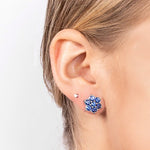 TULIPA BLUE SAPPHIRE STUD EARRINGS - EARRINGS