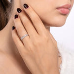 LOOSE WEAVE DIAMOND RING IN WHITE GOLD - ANNIVERSARY & CELEBRATION RINGS