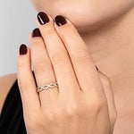 LOOSE WEAVE DIAMOND RING IN ROSE GOLD - ANNIVERSARY & CELEBRATION RINGS