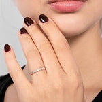 LUNA DIAMOND WEDDING BAND IN YELLOW GOLD - ANNIVERSARY & CELEBRATION RINGS