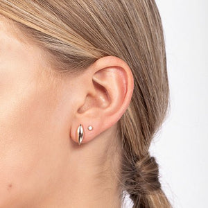 MARQUISE STUD IN ROSE GOLD - EARRINGS
