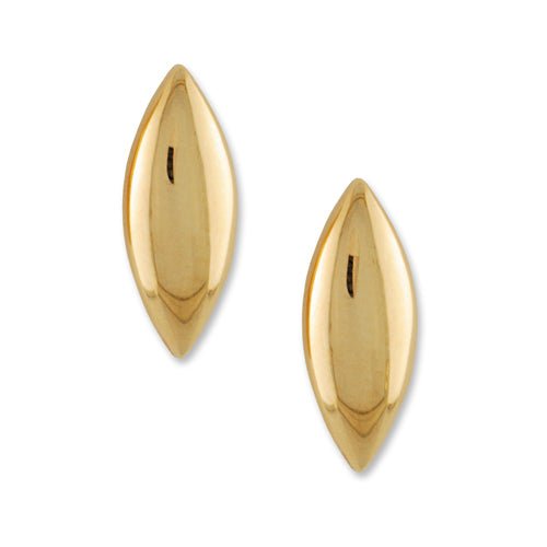 MARQUISE STUD IN YELLOW GOLD - EARRINGS