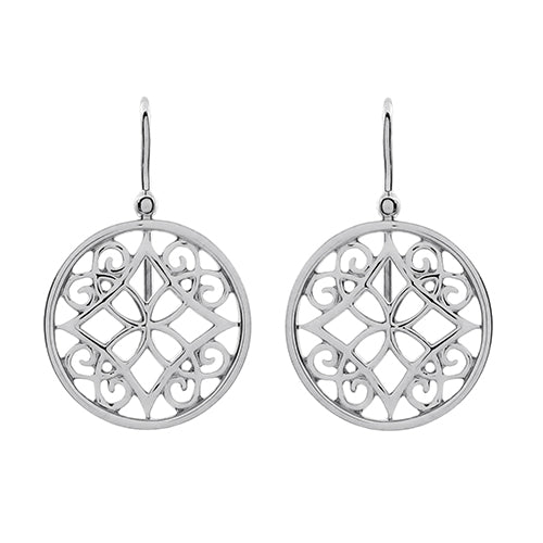 FILIGREE DROP EARRINGS MEDIUM  IN STERLING SILVER