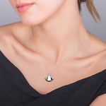 FAN PENDANT MEDIUM IN STERLING SILVER - NECKLACES