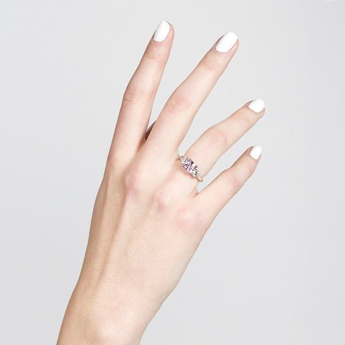MIA RING WITH RADIANT PINK SAPPHIRE & DIAMONDS - rings