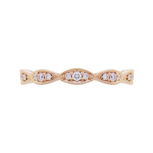 NAVETTE DIAMOND RING IN ROSE GOLD - ALL RINGS