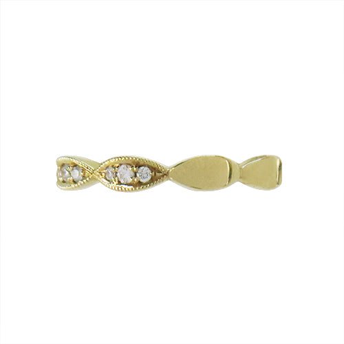 NAVETTE DIAMOND RING IN YELLOW GOLD - ALL RINGS