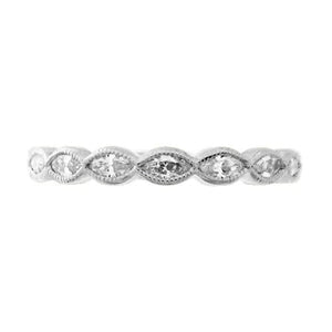 NAVETTE MARQUISE DIAMOND RING IN WHITE GOLD - ALL RINGS