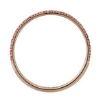 OPTIQUE SET PINK SAPPHIRE WEDDING BAND IN ROSE GOLD - ALL RINGS