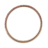 OPTIQUE SET PINK SAPPHIRE WEDDING BAND IN ROSE GOLD - ALL RINGS