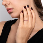 OPTIQUE SET PINK SAPPHIRE WEDDING BAND IN ROSE GOLD - ALL RINGS