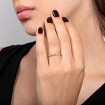 PETAL & BUD ROSE GOLD RING WITH DIAMONDS - ALL RINGS