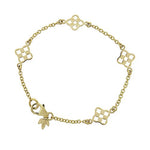 PRIMROSE FOUR CHARM BRACELET IN YELLOW GOLD - BRACELETS