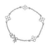PRIMROSE FOUR CHARM BRACELET IN SILVER
