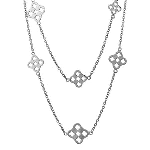 PRIMROSE LONG NECKLACE IN STERLING SILVER