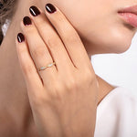 RIBBON RING IN 18 KARAT GOLD WITH PAVÉ DIAMONDS - ALL RINGS