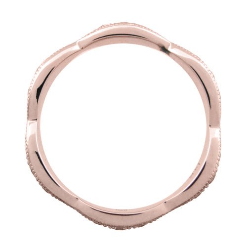 RIBBON RING IN ROSE GOLD WITH PAVÉ DIAMONDS - ANNIVERSARY & CELEBRATION RINGS