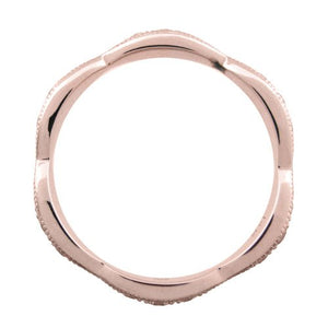 RIBBON RING IN ROSE GOLD WITH PAVÉ DIAMONDS - ANNIVERSARY & CELEBRATION RINGS