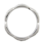 RIBBON WEDDING BAND IN WHITE GOLD WITH PAVÉ DIAMONDS - ANNIVERSARY & CELEBRATION RINGS