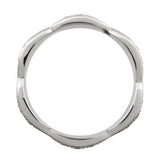 RIBBON WEDDING BAND IN WHITE GOLD WITH PAVÉ DIAMONDS - ANNIVERSARY & CELEBRATION RINGS