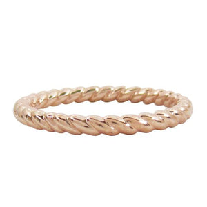 TWISTED ROPE WEDDING BAND IN ROSE GOLD - ALL RINGS