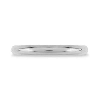 ROUND PROFILE 3MM WEDDING RING IN WHITE GOLD - ALL RINGS