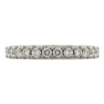 SCALLOPED WEDDING BAND IN WHITE GOLD WITH ROUND DIAMONDS - ANNIVERSARY & CELEBRATION RINGS
