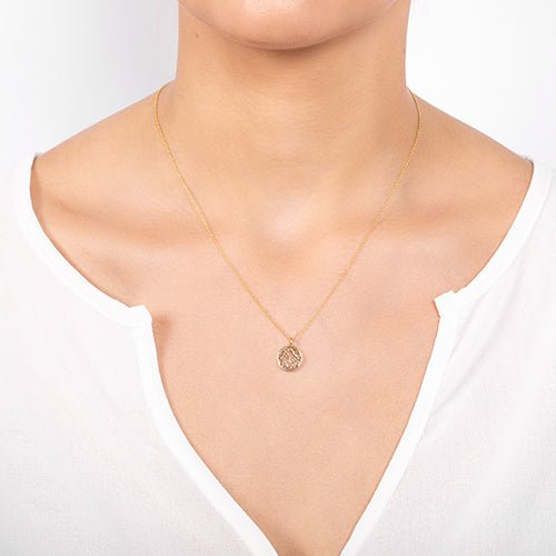 FILIGREE PENDANT SMALL IN 14 KARAT YELLOW GOLD - NECKLACES