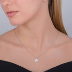 SMALL FAN PENDANT IN SILVER - NECKLACES