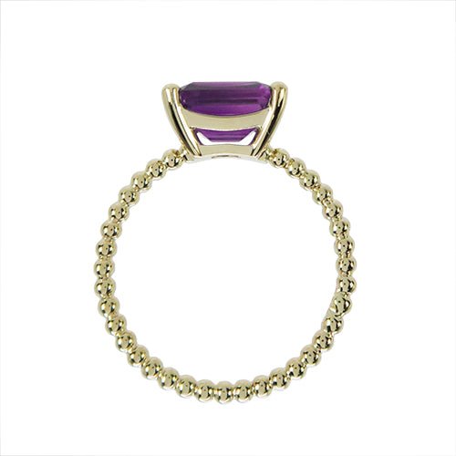 TESSA RING IN YELLOW GOLD WITH AMETHYST - ANNIVERSARY & CELEBRATION RINGS
