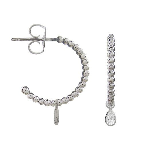 TESSA DIAMOND DROP ENHANCERS IN WHITE GOLD - EARRINGS