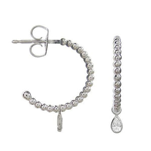 TESSA DIAMOND DROP ENHANCERS IN WHITE GOLD - EARRINGS