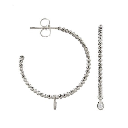TESSA DIAMOND DROP ENHANCERS IN WHITE GOLD - EARRINGS
