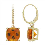 TESSA DROP EARRINGS IN YELLOW GOLD WITH CITRINES - EARRINGS