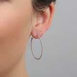 TESSA HOOP EARRINGS LARGE IN WHITE GOLD - EARRINGS
